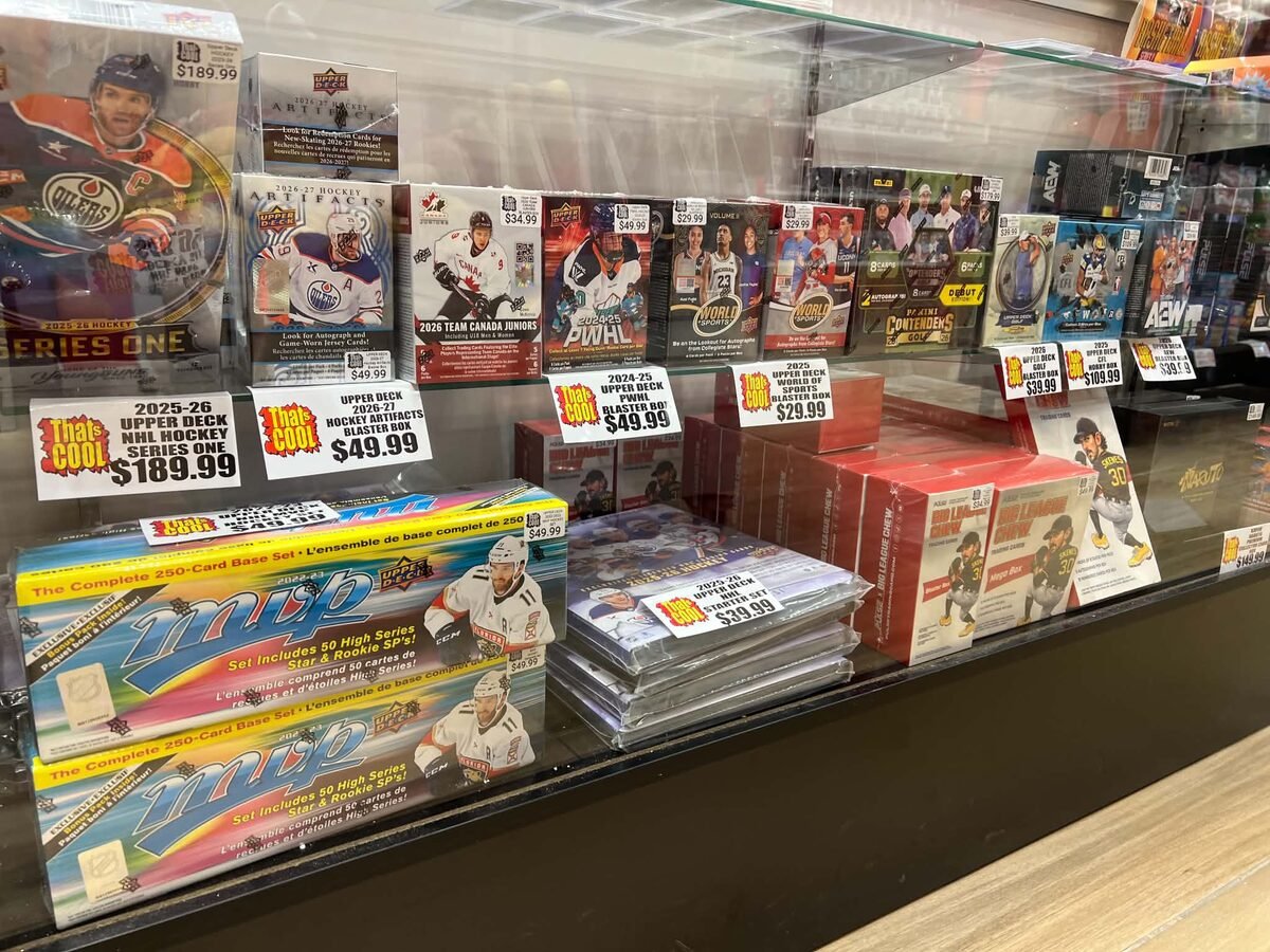 Sports cards display